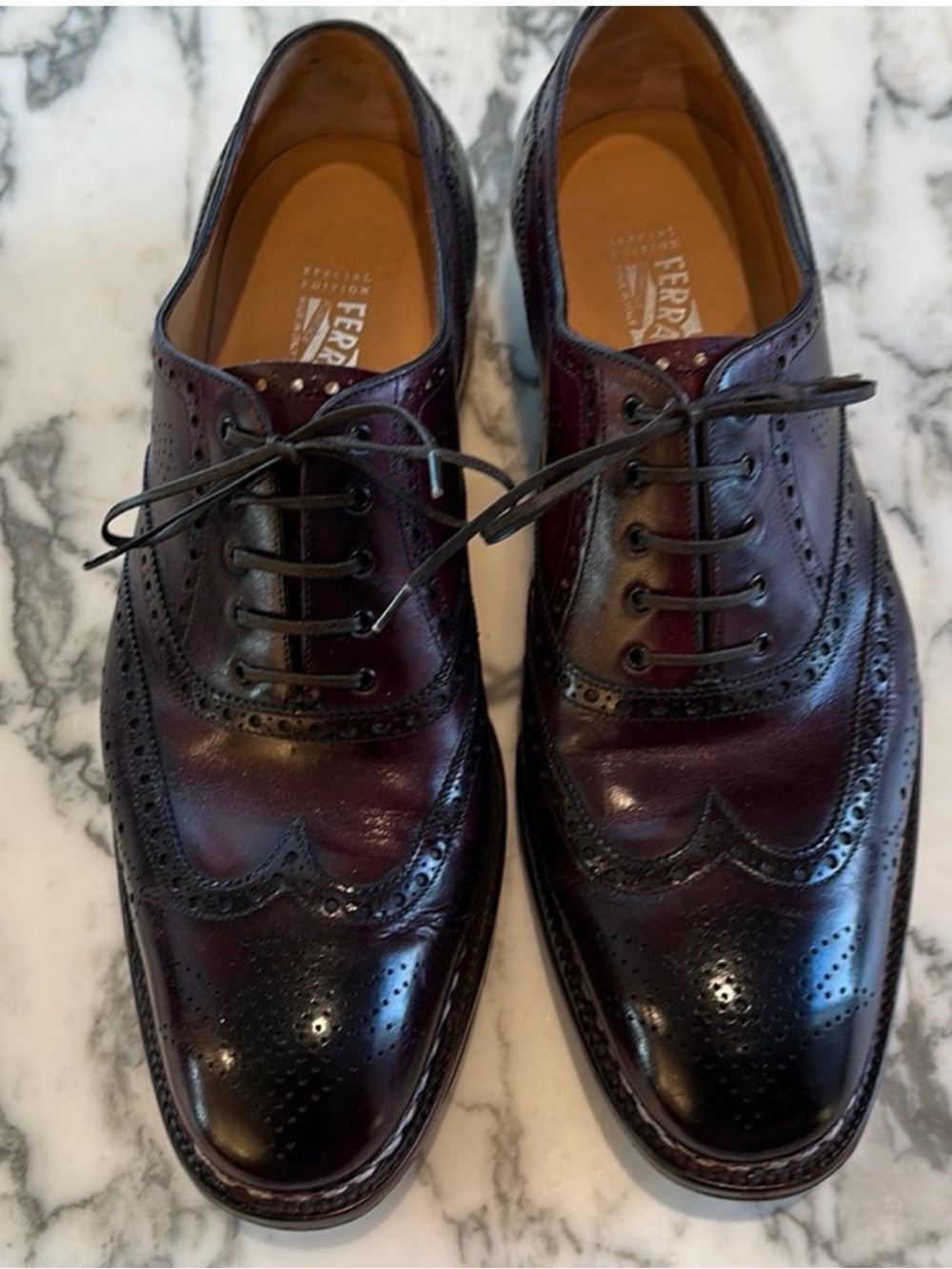 Salvatore Ferragamo Handmade Special Edition Tramezza Burgendy